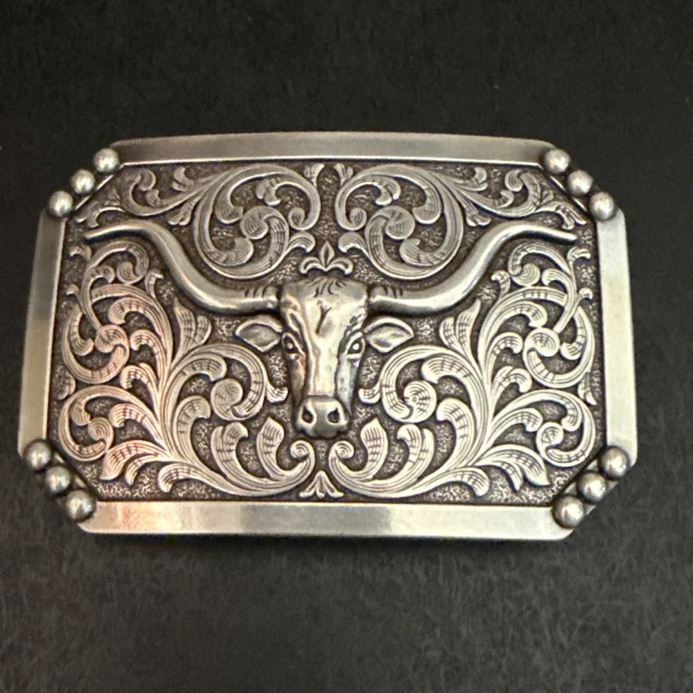Nocona Belt Co Long Horn Belt Buckle New in Box